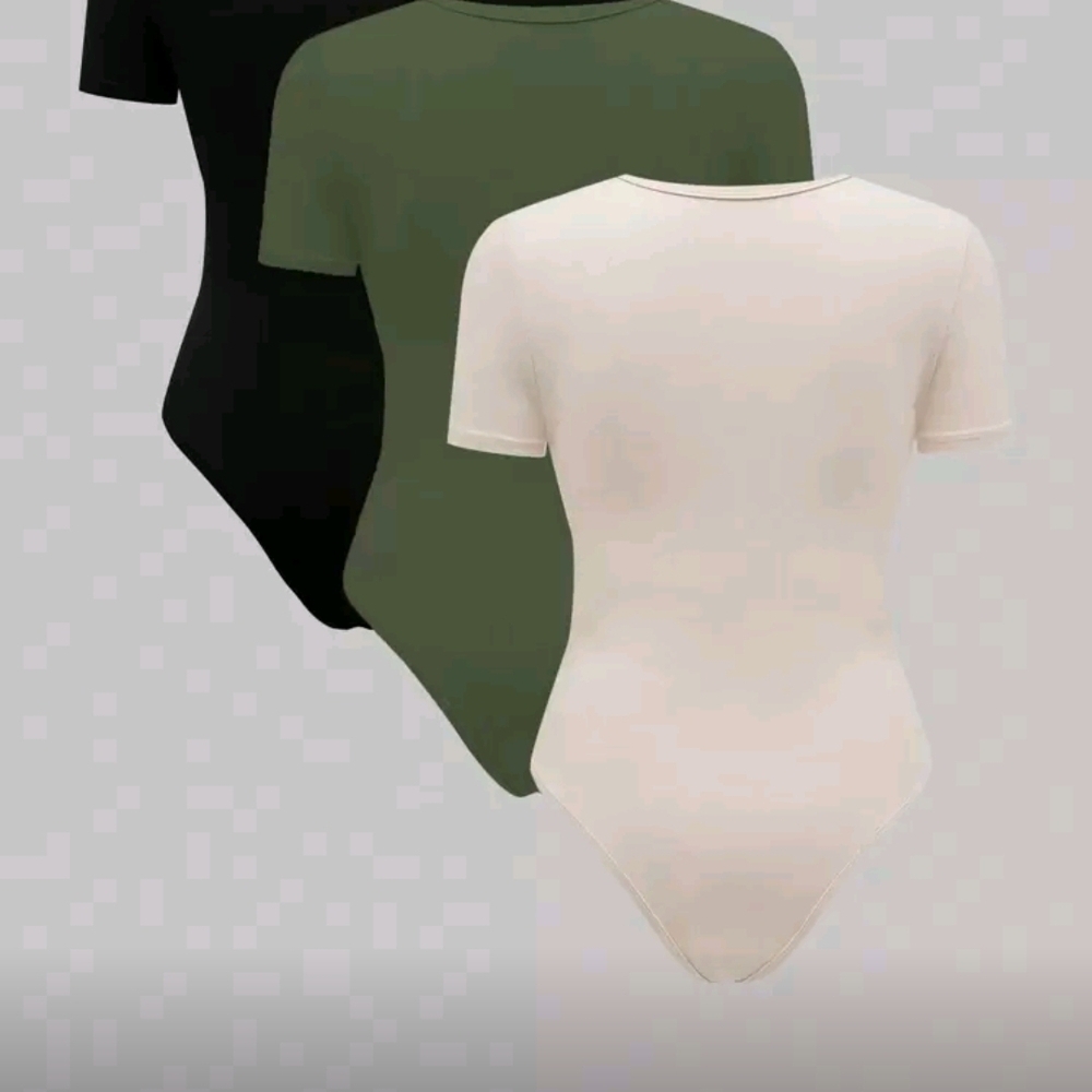 SHEIN Bodysuit Set Women's Black Green White - Picture 2 of 8